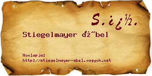 Stiegelmayer Ábel névjegykártya