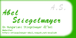 abel stiegelmayer business card